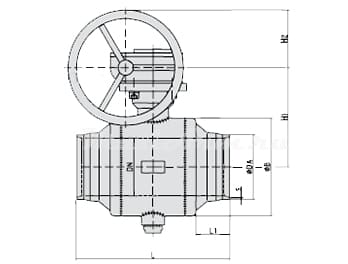 Шаровые краны с концами под приварку полный проход BBF/KSF-V-HS DN 150-1200