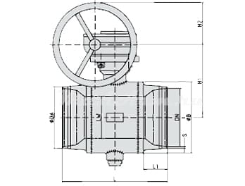 Шаровые краны с концами под приварку Стандартный проход BBF/KSF-V-HS DN 200-1200